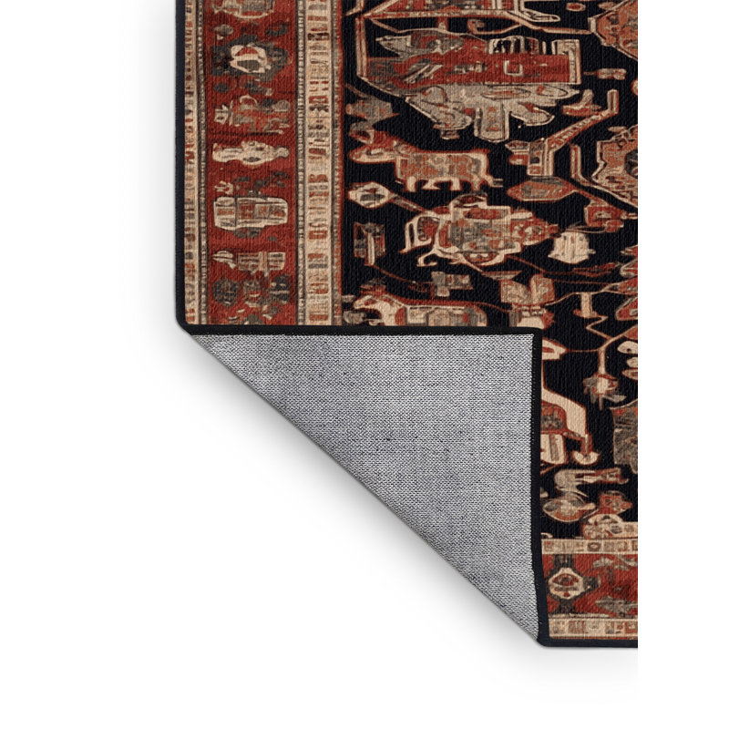 Tapis brun lavable à la machine, Rectangulaire 2 pi x 3 pi