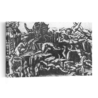 Hell, From The Divine Comedy By Dante Alighieri Abstract Contemporary Wall Art Print