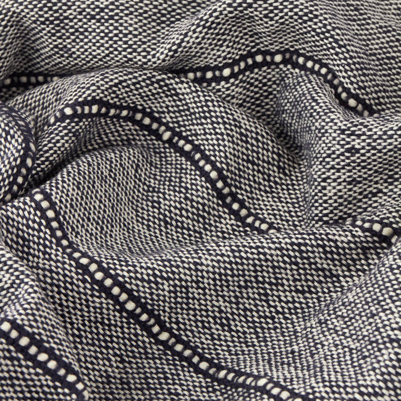 Hedon Machine Woven Throw Blanket, Navy