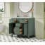 Ensemble de meuble-lavabo sur pied moderne 36 po avec lavabo en céramique, 4 tiroirs et 2 armoires