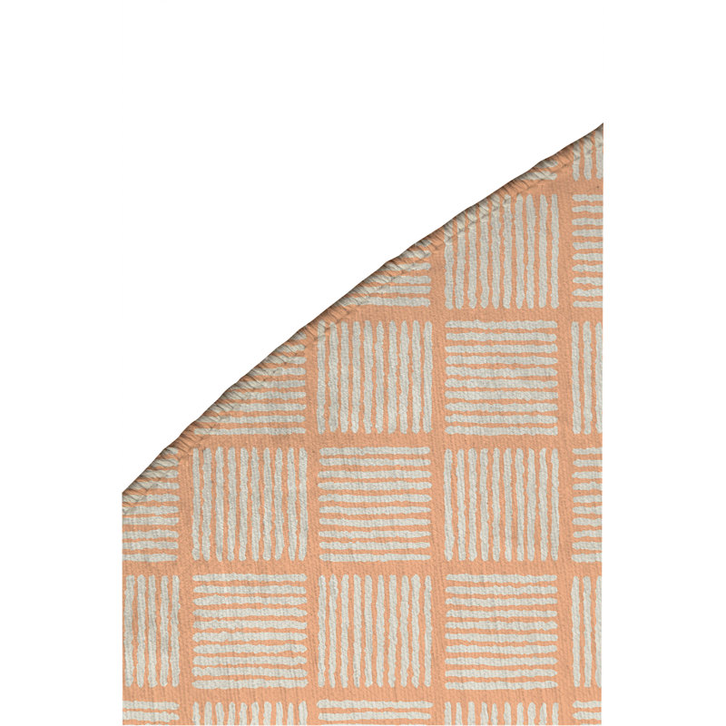 Tally Blocks Non-Slip Outdoor Rug, Round 5'
