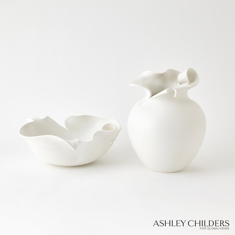 Charlotte Vase-White