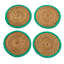 Ensemble de 4 sous-verres en pin Bungalow Rose