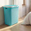 65L Large Laundry Hamper with Lid – Plastic Rattan Effect Laundry Basket for Dirty Clothes Storage – Space Saving Washing Basket with Handles-1526672691