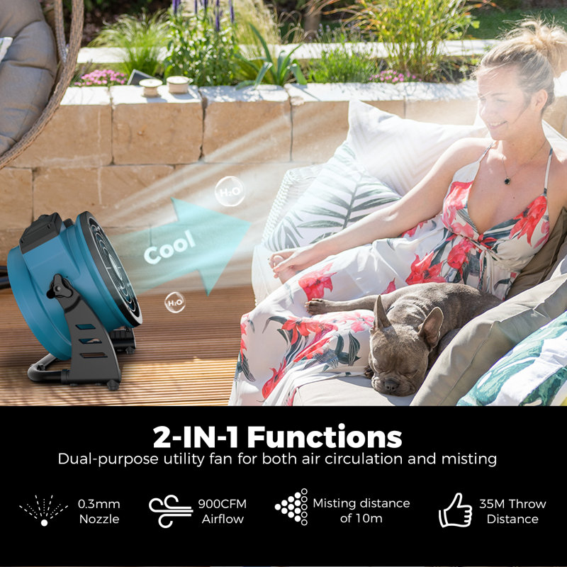 Latitude Run 41cm Oscillating Blower Fan Fan