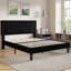Lit double tapissier double avec 2 tables de chevet - Ensemble de chambre à coucher moderne-365710923-365710961