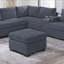 Ensemble de canapé-lit modulaire moderne et fonctionnel en velours côtelé gris foncé-37937493