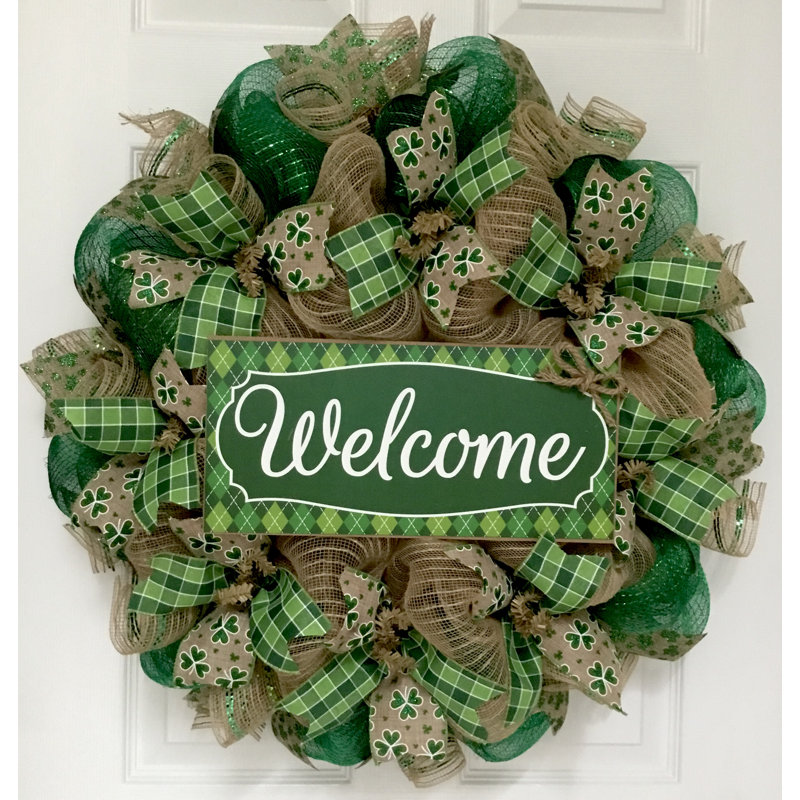 Couronne de la Saint-Patrick avec bienvenue irlandaise