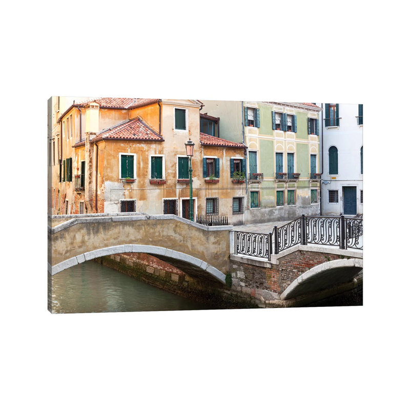 Italy, Venice. Canal Bridge And Buildings. by Jaynes Gallery - Wrapped Canvas Gallery-Wrapped Canvas Giclée
