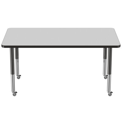 Rectangle T-Mold Adjustable Height Activity Table