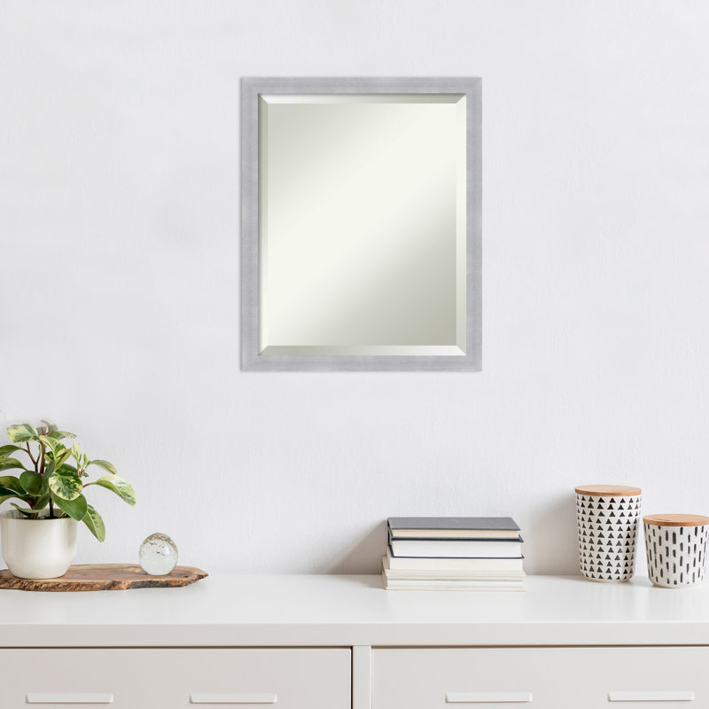 Hoyer Flat Wall Mirror, 22" x 18", White