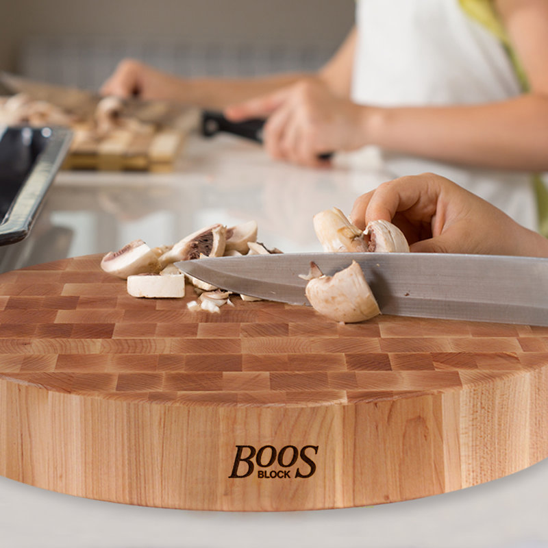 John Boos Boos Block CCB Wood Chopping Board, 24" L x 24" W x 3" D, Maple
