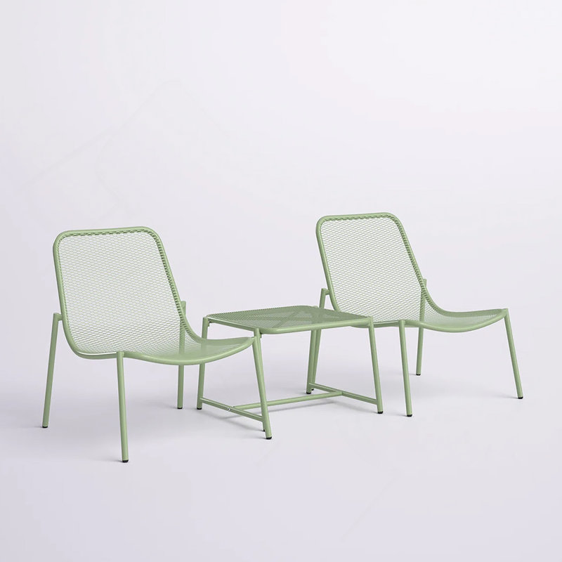Ensemble de conversation 3 pièces, Vert mat