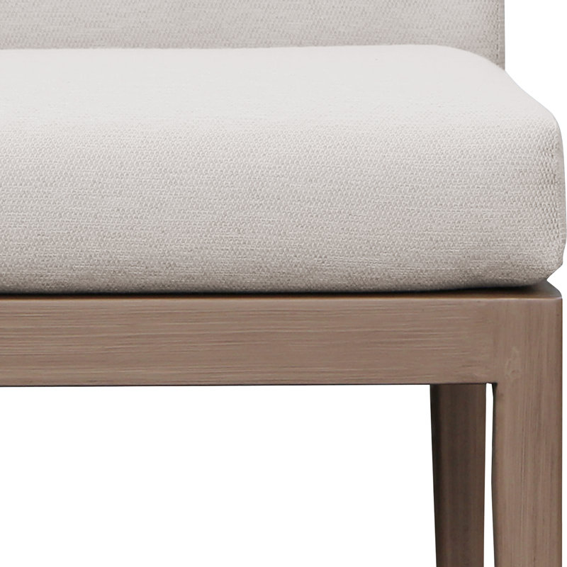 Tabouret de bar d'extérieur Nery, Crème