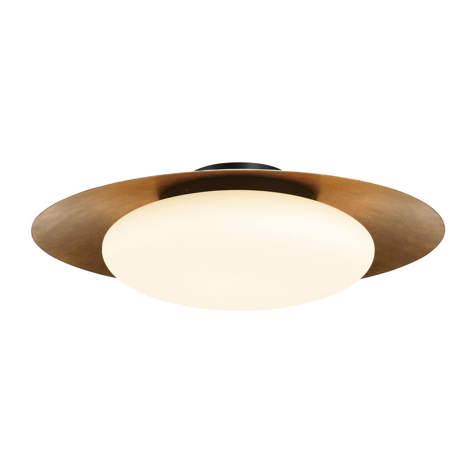 Haines Single Light Glass LED Flush Mount, 7.25" H x 24" W x 24" D