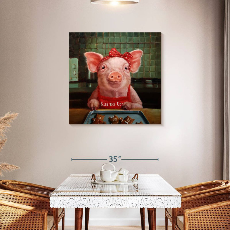 Brampt Gingerbread Pigs, 36" H x 36" W