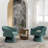 Chynna Velvet Swivel Barrel Chair-440398185