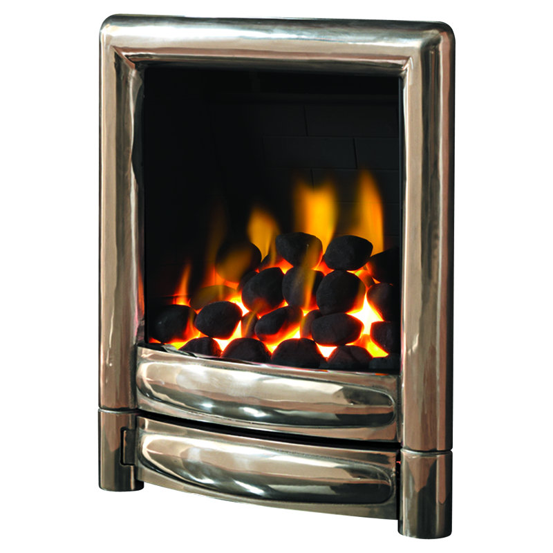 Emerson 52.5cm W Natural Gas / Propane Fireplace Insert, Silver