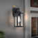 1-Light Matte Black Outdoor Wall Lantern with Dusk to Dawn
