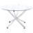 Declan Chrome Round Glass Top Dining Table