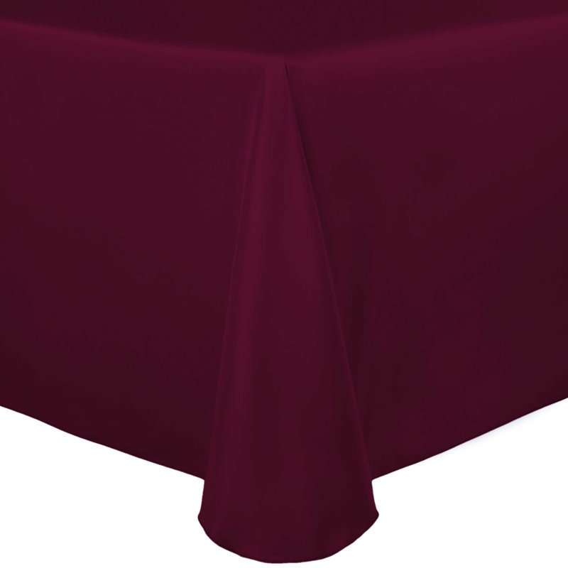 Ultimate Textile Oval Tablecloth, 1, Burgundy, 120" x 60"