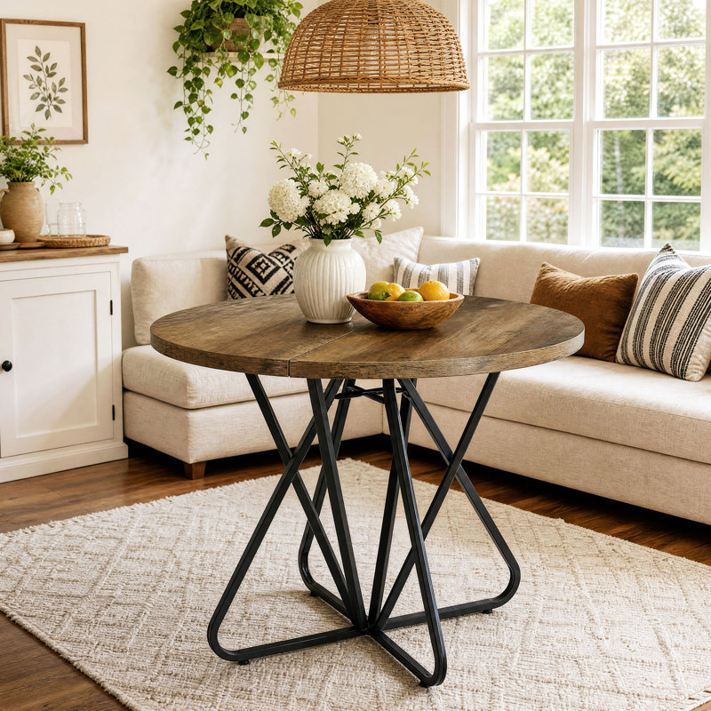 Metal Base Dining Table