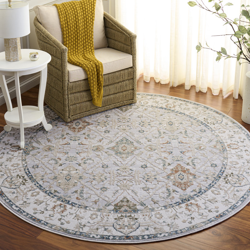 Maven Performance Oriental Indoor Rug, Round 6'7"