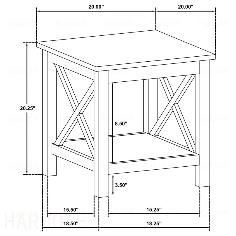 Ensemble de tables basses 2 pièces Slater