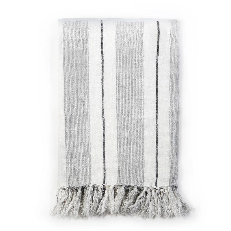 Laguna Throw Blanket, Gray/Charcoal