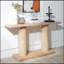 Console 59 "en bois minimaliste moderne avec colonne à piédestal - Élégante décoration décorative pour l'entrée, le salon et le couloir