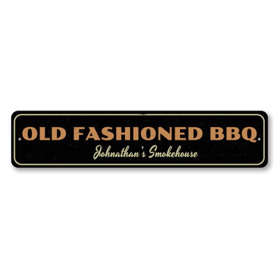 Old Fashioned BBQ Custom Aluminum Sign