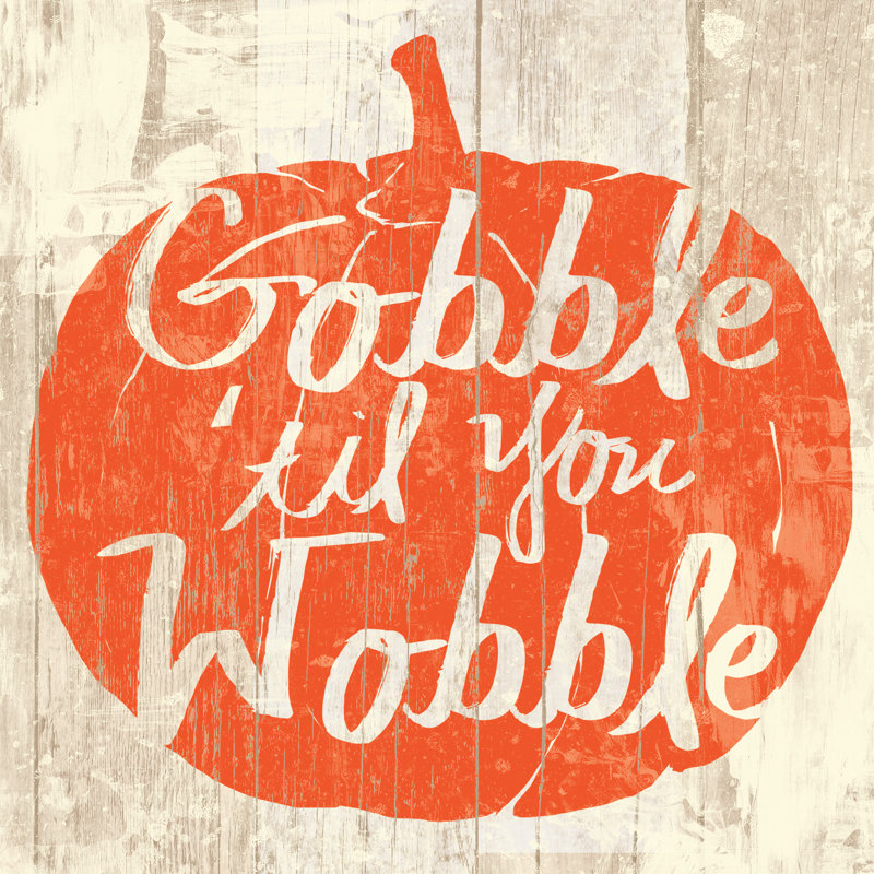 Gobble Pumpkin 3 - Wrapped Canvas Print, 122cm H x 122cm W x 3.8cm D