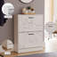 Vida 3 Drawer Flip Down Shoe Storage Free Standing Cabinet For Hallway-123056911-122852331