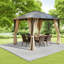 Modern Hardtop Gazebo Canopy, Aluminum Polycarbonate Design, For Backyard Entertaining