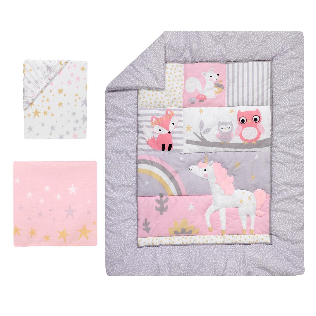 Rainbow Unicorn 3 - Piece Crib Bedding Set Bedtime Originals