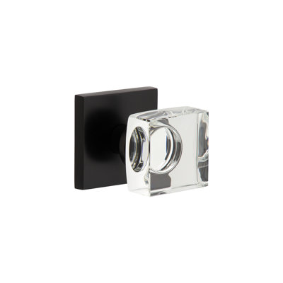 Viaggio Quadrato Rosette Privacy (Bed & Bath) With Quadrato Crystal Knob