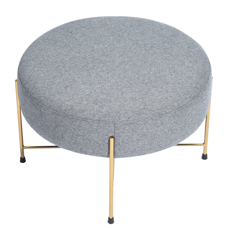 Devencove 60cm Wide Round Cocktail Ottoman, Grey