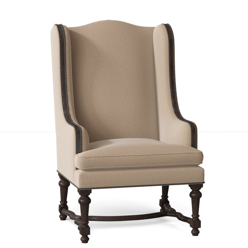Fauteuil à oreilles 29 po de large Normandie, Petit nickel noir, Blé maya