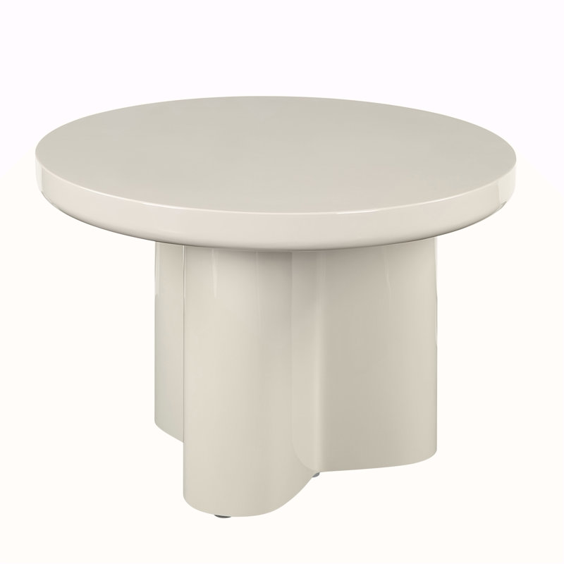 Light Gray High Gloss End Table