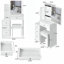 29.2" Small Space Left Bedside Cabinet Vanity Table + Cushioned Stool,Extra Large Right Sliding Mirror,Multi Layer High Capacity Storage,Practical Fashionable Dresser,Suitable for Small Space