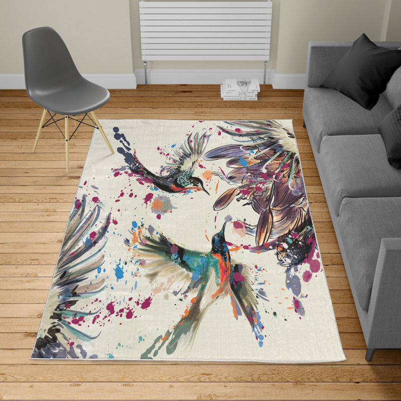 Tapis aubergine pâle / beige, Rectangle 5 pi 2 po x 7 pi 6 po