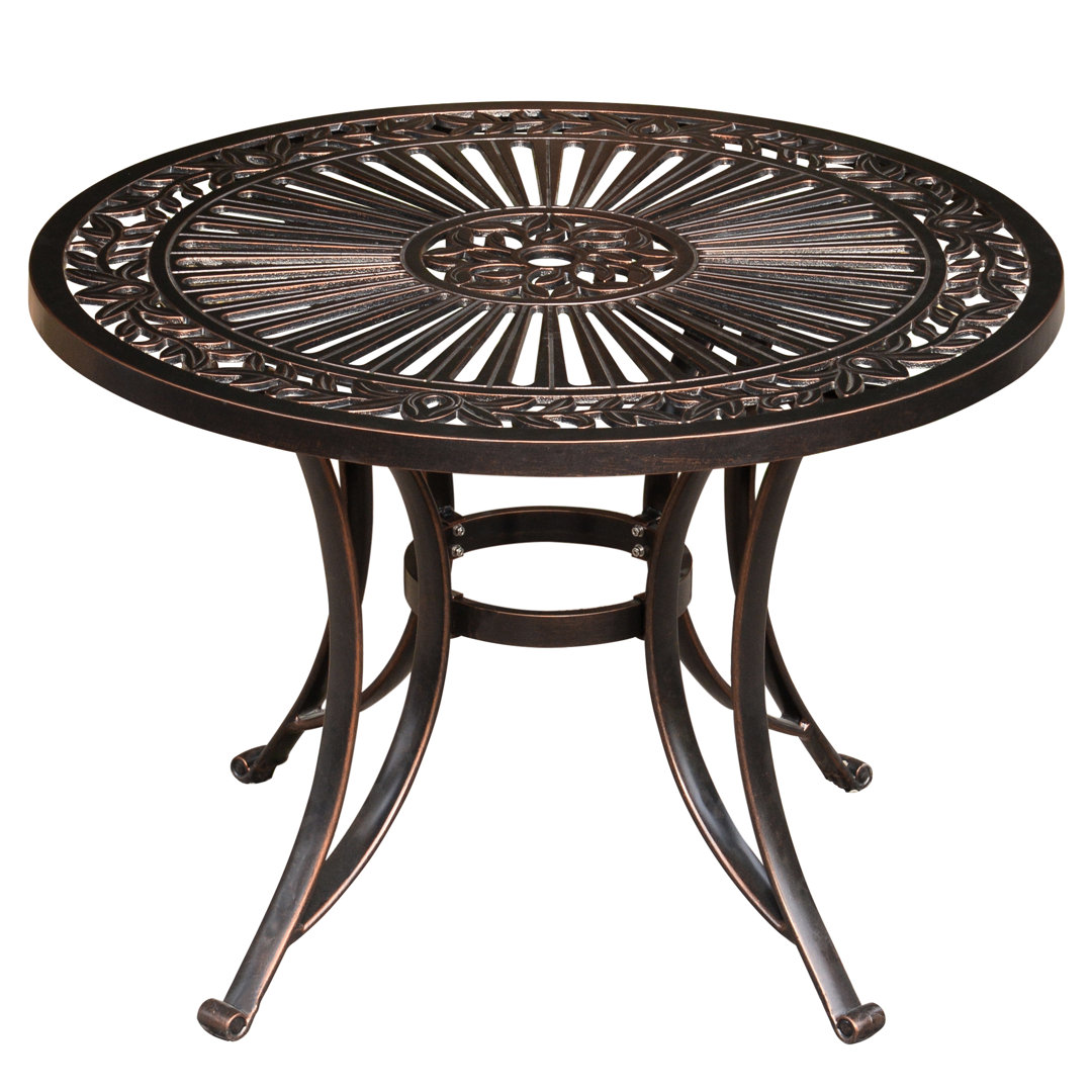 Onnig 41.73" Round Aluminum Outdoor Dining Table Astoria Grand