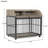 Versatile Heavy Duty Dog Crate with Lockable Wheels and Double Layer Storage
