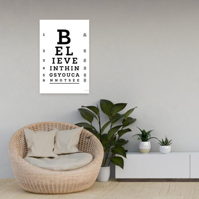 Believe Eye Chart Abstract Contemporary Art