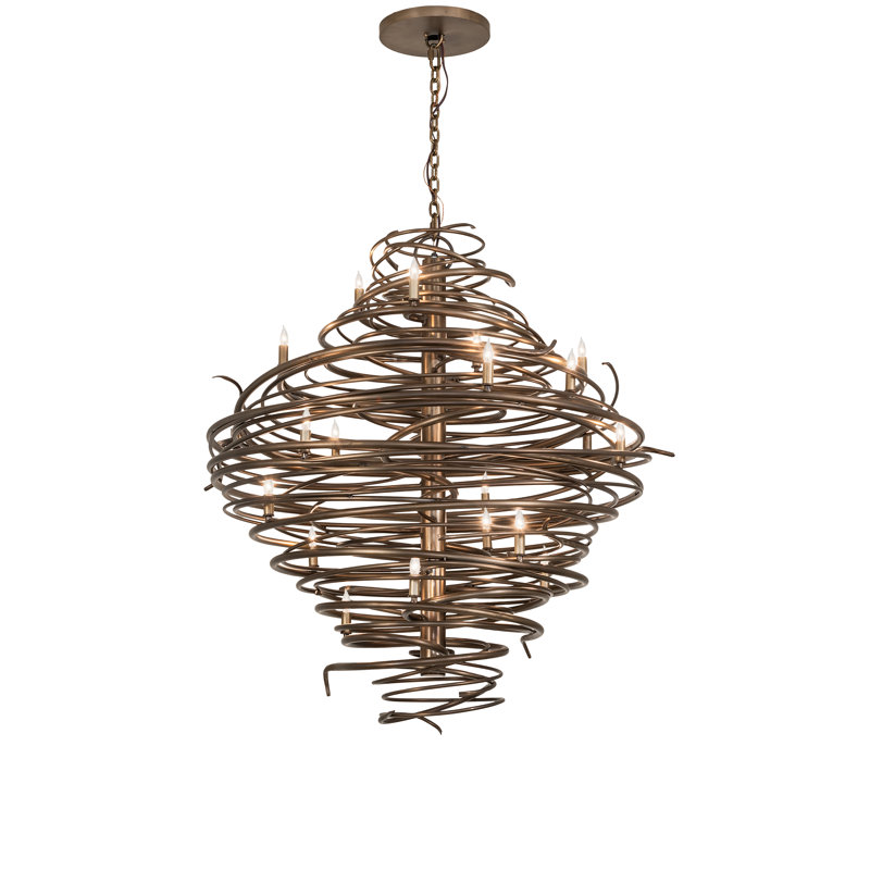 20 - Light Chandelier, Antique Copper