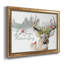 «Holiday Deer Collection A», reproduction sur toile encadrée