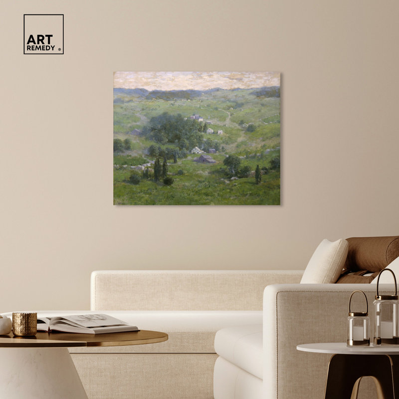 Early Summer Green Landscape Canvas Wall Art, 20" x 16"