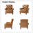 Alesha 36.5"W Traditional Cowhide Genuine Leather Accent Chair with Tufted Back-906151123