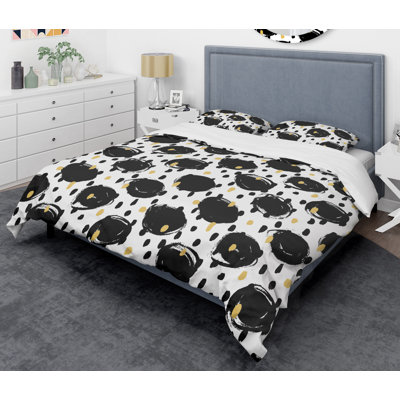 Ensemble de housse de couette monochrome V Mid-Century