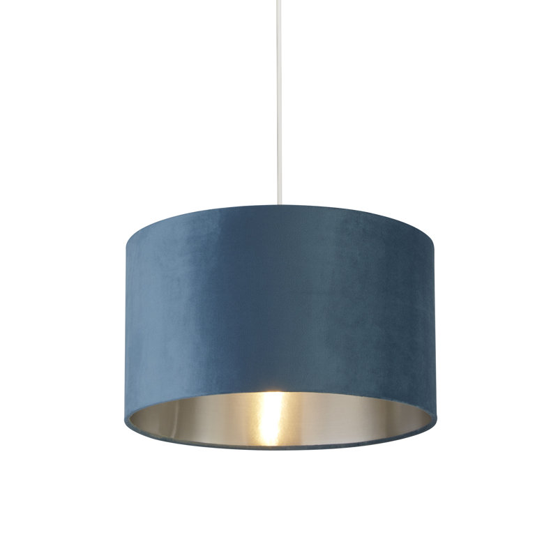 Velvet Drum Accent, 22cm H x 38cm W x 38cm D, Teal
